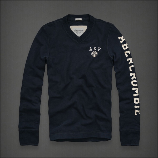 Abercrombie Fitch Hombres cuello en V Largo Remera AF5970